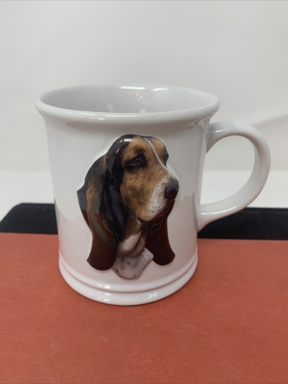 Vintage 1999 Basset Hound 3D Coffee Mug 15oz 4" tall